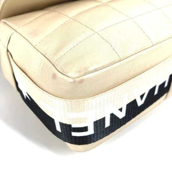 CHANEL CC CC Mark Chocolate Bar Bicolor Crossbody Bag Flap Pochette Shoulder Bag - Picture 4 of 16